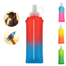 Garrafa De Água Dobrável Mole Corrida Silicone S Azul-vermelho