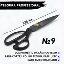 Tesoura Profissional de Alfaiate Tecelão VBS Brasil Corte Costura 9 Polegadas Cor Preto Eva Artesanato Tecido Arte Em Geral