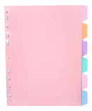 Divisória Para Fichário Argolado A4 Com 6 Tons Pastel Acp