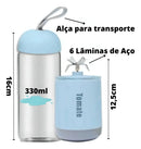 Liquidificador Portátil Tomate Maz-007 330 Ml Con Usb Azul