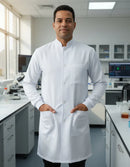 Jaleco Masculino Gola Padre Com Punhos E Bolso S Branco P