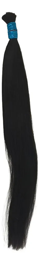 Cabelo humano natural liso 75 cm 100 gramas cor castanho