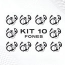 Kit 10 Fone Para Radio Comunicador Ouvido Baofeng 777s Uv5r