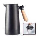 Vittak Garrafa Térmica Café 1 Litro Nórdica Cabo Madeira Mesa Posta Cor Preta