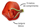 Cinta Amarração Carga 5 Toneladas 9 Metros Caminhão Cargas Laranja