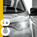 Kit Super Led C6 H1 H3 H4 H7 H8 H11 6000k 36w 48 HB4 Prateado