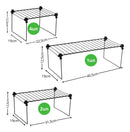 Organizadores Para Armário de Cozinha Prateleiras 7 Pçs Cor Preto Metaltru