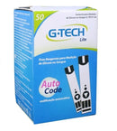 50 Fitas Tiras Reagentes G-tech Lite Glicemia