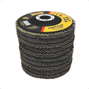 10 Disco Flap 115mm (4 ½) Madeira/aço Cônico Grão 80 Fertak