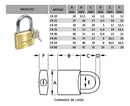Cadeado De Latão Pado Lt 50mm 2 Chaves Não Enferruja Cor Dourado