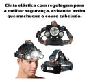 Kit 2 Lanterna De Cabeça Bike Camping Recarregável 3 Led