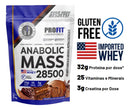 Suplemento em pó ProFit Laboratórios Anabolic Mass 28500 proteínas sabor chocolate em sachê de 3kg