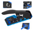 Alicate Crimpar Rj45 Vazado Rj11 Cat5/6/7 + 50 Rj45 Blindado