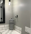 Gancho De Parede De Ferro Estilo Industrial 4x7cm Preto 3pçs