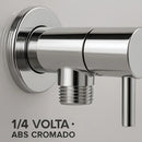 Registro Torneira Abs Cromado 1/2 P Cromado pino Aço inox