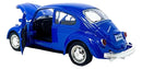 Carrinho De Ferro Fusca Clássico 1/32 Miniatura Coleção Cor Azul-escuro