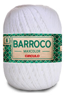 1 Barbante Barroco Fio 6 Maxcolor 200g -escol Branco 8001