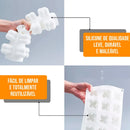 Molde De Silicone Mini Bubble 15 Cavidades Velas Artesanais Cor Branco