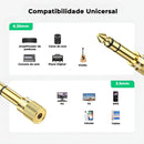 Adaptador Mini Jack 6.5mm Macho Para 3.5mm Fêmea Gold