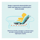 Almofada de Banho para Bebê Azul Baby Infantil Anatômica Ursinho Menino Menina