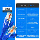 Cabo De Internet Rede Rj45 Cat 6 10/1000 Alta Velocidade 50m