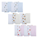 Kit 6 Paninho Fraldinha Pano Boca Com Bainha Menino Men Azul