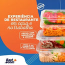 Pote Descartável 500ml Freezer Microondas Marmita 25 Unid Cor Transparente