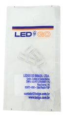 Kit 5 Conector Emenda Fita Led Cob 2 Vias Monocor 8mm Tensão de operação