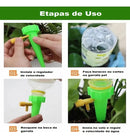 Kit 12 Gotejadores Dosadores Irrigadores Jardim Vaso Horta Verde