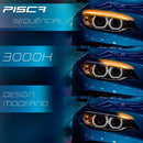 Kit Fita Led Farol Tunning Drl + Seta Sequencial 60cm Cor Da Luz 6000k Branca E 3000k Âmbar