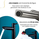 Torneira Lavatório Preta Água Fria Aço Inox Fo Fosco Cromada