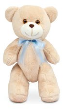 Ursinho De Pelúcia 29cm Antialérgico Articulado Com L Azul