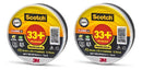 Fita Isolante 3m Scotch 33+ 20 Metros Kit 2 Peças Cor Preto Liso