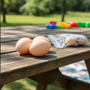 Kit 24 Ovos Falsos Plástico Para Indez Galinha, Cor Ovo Caipira Marrom, Estimula Postura Correta, Evita Ovos Quebrados