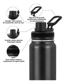 1200ml Garrafa Térmica De Pressão Cor Preto Conserva Bebidas Quentes E Frias Com Base Giratória Design Moderno ponte lar utilidades