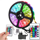 Fita Led Rgb 5m 5050 Colorida Decoração + Fonte + Controle Luz RBG 16 Cores Tensão de operação