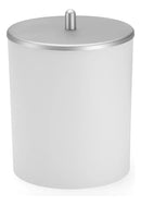 Lixeira 5 Litros Cozinha Escritório Banheiro Tampa Cor Branco/Cromado