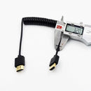 Cabo Câmera Monitor Mola Espiral Hdmi X Mini-hdmi 2.0 4k