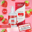 Gel Lubrificante Íntimo Comfort Lub Morango 500g | Base D’Água Para Massagem intima