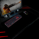 Mouse Pad Gamer 90x40 Escritório Alta Qualidade Preto Liso Isoprene