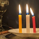 Velas Palito Coloridas 100 Unidades 100 % Parafina Amarelo, Rosa, Lilás, Verde, Vermelho, Preto, Laranja, Az. Claro, Az. Escuro, Roxo, Branco, Marrom