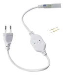 Kit 5 Conector Fonte Fita Led Mangueira Chata Bivolt Plugue Branco-frio