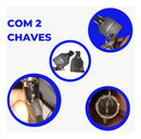 Cadeado Trava Anti Furto Motos Bike Estepe 22mm X 1 Metro Cor Azul