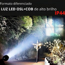 Alta Potência Alcance 7led +cob Lanterna Usb Recarregável Cor da lanterna Preto Cor da luz Branco