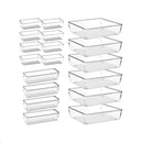 Kit 18 Organizador Multiuso Modular Gavetas Acrilico Cristal Cristal