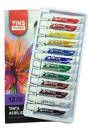 Tinta Acrilica 12 Cores Bisnaga de 12ml