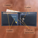 Carteira Masculina Horizontal Slim Cor Preto