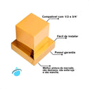 Acabamento De Registro Quadrado Dourado De Metal Padrão Deca Dourado Brilhante