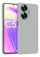 Capa Capinha Compativel Para Realme C55 4g Aveludada Tl  Cinza