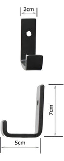 Gancho De Parede De Ferro Estilo Industrial 4x7cm Preto 3pçs